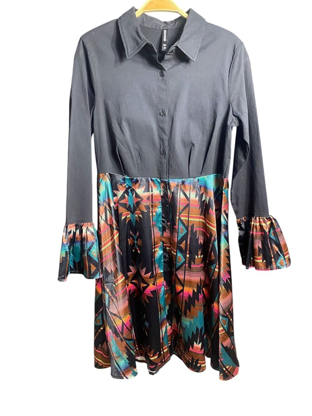 #10 Crazy train black western dress